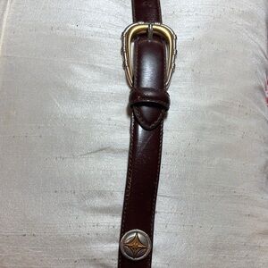 Fossil brown leather belt